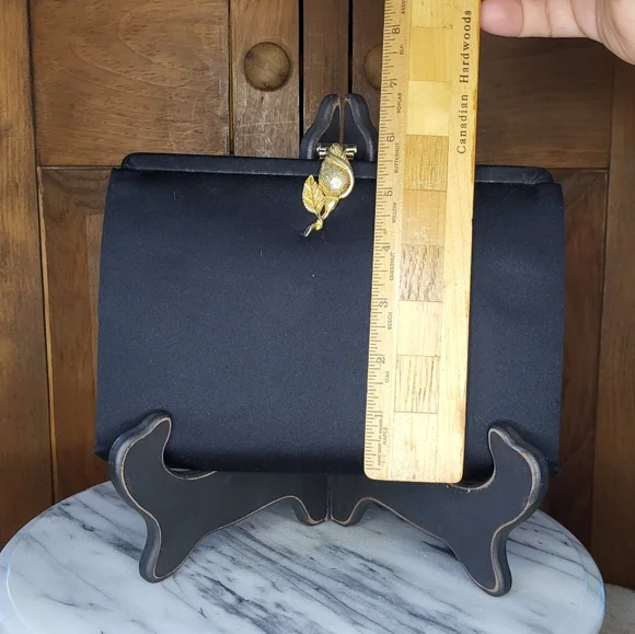 Brooks Brothers Black Clutch with Gold Accent - Picture 7 of 15